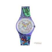 SWATCH Tuba classic quarzo cassa e cinturino plastica colorata fluo new